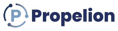 Klein formaat logo van Propelion.